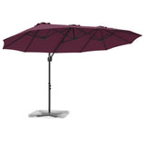 Umbrella Bordeaux Red 372 x 198 x 243 cm 42003381