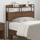 Headboard with Shelf Brown oak 90 cm Engineered wood 859679