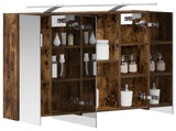 Bathroom Mirror Cabinet with Shelf Smoked Oak 80 x 14.5 x 70 cm 889115