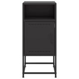 Bedside Cabinet Black 36x39x78 cm Steel 846566