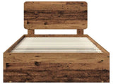 Bed Frame with Headboard Old Wood 75 x 190 cm Solid Pine Wood 3412558
