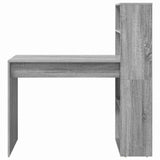 Desk with Shelf Grey Sonoma 113 x 54 x 120 cm Engineered Wood 869279