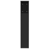 Headboard Cabinet Black 120x18.5x102.5 cm 811917