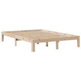 Bookcase Bed without Mattress 160x200cm Solid Wood Pine 3322519