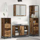 Bathroom Furniture Set with Door 3 pcs Old Wood Engineered Wood 3402420
