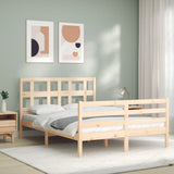 Bed Frame without Mattress Double Solid Wood 3194806