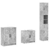 3 Piece Bathroom Cabinet Set UTRECHT Concrete Grey 3417489