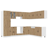 14 Piece Kitchen Cabinet Set "Lucca" Artisan Oak Engineered Wood 3314990