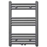 Grey Bathroom Central Heating Towel Rail Radiator Straight 500x764mm 141889