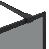 Walk-in Shower Wall Black 80 x 195 cm Tempered Glass 42022047