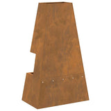 Fire Pit Brown 60 x 35 x 100 cm Weathering Steel 858939