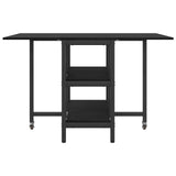 Dinning Table 122 x 80 x 76.5 cm Engineered Wood Black Oak 8006037