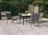 Garden Dining Set Grey and Black 3099408