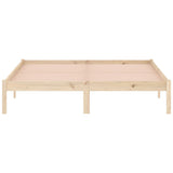 Bed Frame without Mattress 152x203 cm Solid Wood Pine Queen 822459