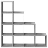 Room Divider Bookcase 4-Tier Grey Sonoma 131,5x29x131,5 cm Engineered Wood 857972