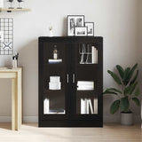 Book Cabinet Black Oak 82.5x30.5x115 cm Engineered Wood 862021