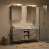 Bathroom Furniture Set 5 pcs Concrete Grey 3406754