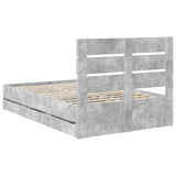 Bed Frame with Drawer Concrete Grey 120 x 200 cm Engineer Wood 3411845