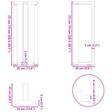Console Table Legs T-Shaped 2 pcs Anthracite 38x25x cm Steel 4013046