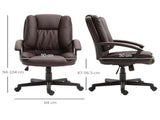 Office Chair, Computer Desk Chair, Mid Back Executive Chair with Adjustable Height and Swivel T3398P342293
