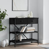Console Table Black 75x34.5x75 cm Engineered Wood 833408