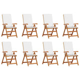 Garden Chair 8 pcs Brown and White 57 x 71.5 x 104 cm 3375771