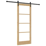 Sliding Door ORKDAL Natural and Black 83 x 211 cm 3331859