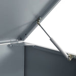 Wheelie Bin Storage for 4 Bins Grey 276x79x117 cm Steel 3279989