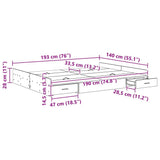 Storage Bed Frame Sonoma Oak 140 x 190 cm Engineered Wood 3335311
