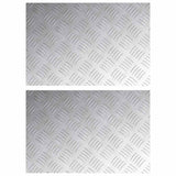 Stair Tread Rectangular 2 pcs Silver 60 x 40 cm Aluminium 4104325