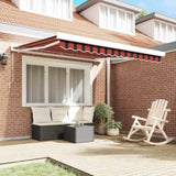 Retractable Awning Red and Black 300 x 250 cm Fabric and Metal 3329949