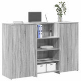 Reception Desk Grey Sonoma 155x50x103.5 cm Engineered Wood 3324201