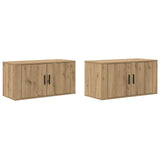Wall-mounted TV Cabinet Set 2 pcs Artisan Oak 80 x 34.5 x 40 cm 3415586