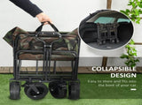 95L Folding Steel Frame Garden Trolley, with Handle - Multicolour T3398P377575