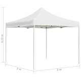 Professional Folding Party Tent Aluminium 2x2 m White 48929