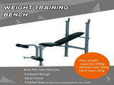 4-Levels Adjustable Weight Bench Fitness Equipment with Barbell Rack-Black T3398P349192