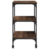 ZNTS Kitchen Trolley Brown Oak 60x41x76 cm Engineered Wood 842305