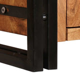 Highboard with Doors Brown Solid Acacia Wood and Metal 4104767