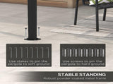 3 x 4m Metal Frame Pergola - Grey T3398P318605