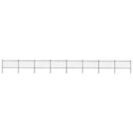 Garden Fence with Hoop Top Steel 1426x100 cm Black 277663