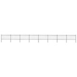 Garden Fence with Hoop Top Steel 1426x100 cm Black 277663