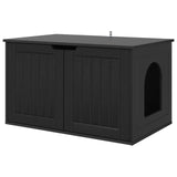 Cat House Black 85 x 55 x 50.5 cm Engineered Wood 8000717