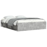 ZNTS Bed Frame without Mattress Concrete Grey 160x200 cm 3203876