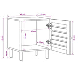 Bedside Table 2 pcs Natural 40 x 33 x 46 cm Solid Mango Wood 4018841