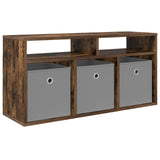 Lowboard with Drawer Smoked Oak 87 x 27.5 x 43 cm 8000584