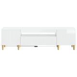 LED TV Cabinet High Gloss White Engineered Wood 896689