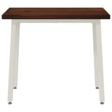 90 x 55 x 75 cm Solid Acacia Wood Dark Brown and White 937573