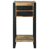 End Table with Drawer Brown 40 x 40 x 80 cm Solid Mango Wood 4015987
