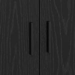 Storage Bed Frame Black oak 100 x 200 cm Engineered wood 3335182