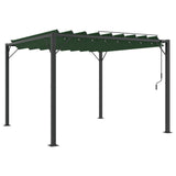 Gazebo with Louvered Roof 3 x 3 x 2.14 m Green 42030524